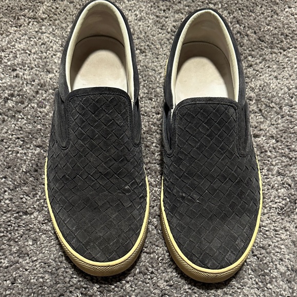 Bottega Veneta Black and Cream Slip-On Loafers - Picture 1 of 7